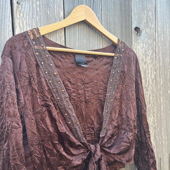 Women's Brown Crop-top - Picture 2 of 8